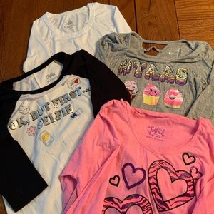 Girls tops, lot of 4, size 8, from Justice